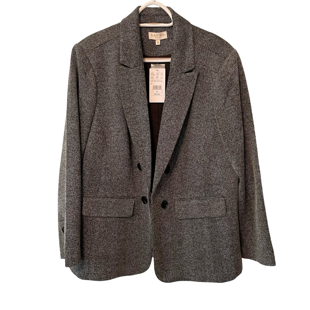 Laura Plus Herringbone Women’s Blazer - Size 20